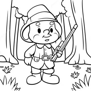 Pagina Para Colorir Do Elmer Fudd Na Floresta 49305-40967