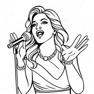 Pagina Para Colorir Da Madonna Cantando No Palco 49315-40950