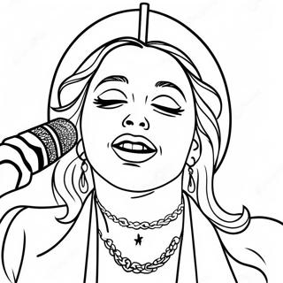 Pagina Para Colorir Da Madonna Cantando No Palco 49315-40951