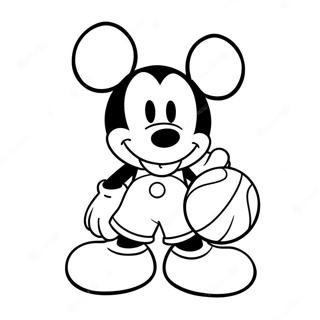 Mickey Mouse Basquete Páginas Para Colorir