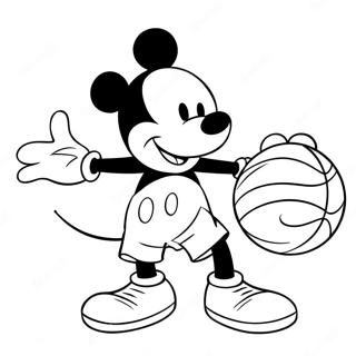 Pagina Para Colorir Basquete Do Mickey Mouse 49354-40975