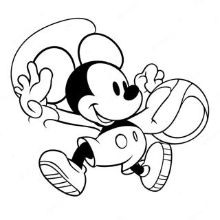 Pagina Para Colorir Mickey Mouse Enterrando Uma Bola De Basquete 49355-41185