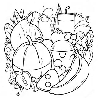 Pagina Para Colorir De Escolhas Alimentares Saudaveis 49415 41236