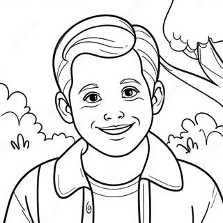 Pagina Para Colorir Do Jacob Com Um Sorriso Amigavel 49425-41066