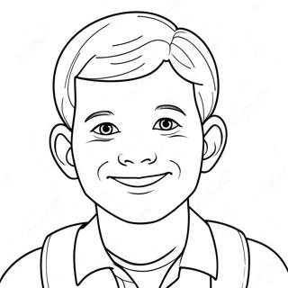 Pagina Para Colorir Do Jacob Com Um Sorriso Amigavel 49425-41238