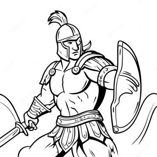 Pagina Para Colorir Do Gladiador Destemido Em Batalha 49445-41058