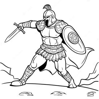 Pagina Para Colorir Do Gladiador Destemido Em Batalha 49445-41261