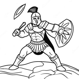 Pagina Para Colorir Do Gladiador Destemido Em Batalha 49445-41262