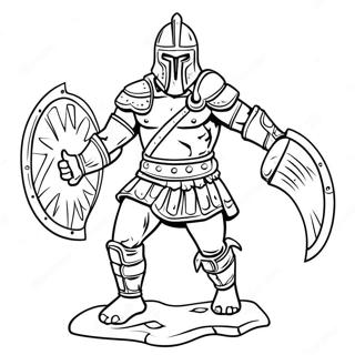 Pagina Para Colorir Do Gladiador Destemido Em Batalha 49445-41264