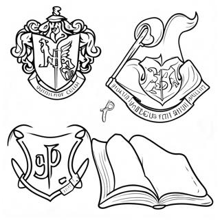 Casas De Harry Potter Páginas Para Colorir