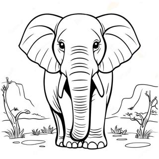 Pagina Para Colorir De Elefante Africano Majestoso 49485-41302