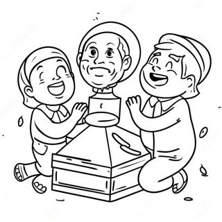 Pagina Para Colorir De Celebracao Alegre Da Primeira Pascoa 49535-41328