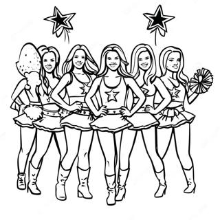 Pagina Para Colorir Das Cheerleaders Dos Dallas Cowboys 4953-3974