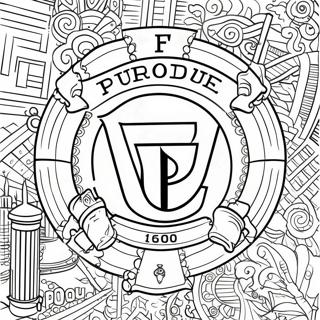 Pagina Para Colorir Do Logotipo Da Universidade Purdue 49574-41364