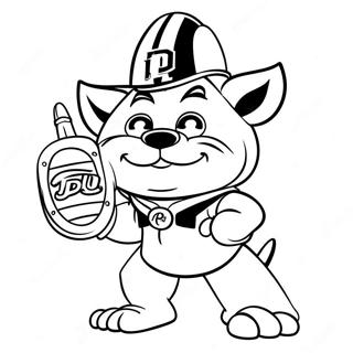 Pagina Para Colorir Do Mascote Dos Boilermakers Da Purdue 49575-41371