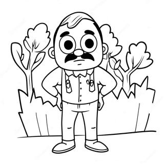 Pagina Para Colorir Do Personagem Do Hello Neighbor 2 Se Escondendo 49595-41381