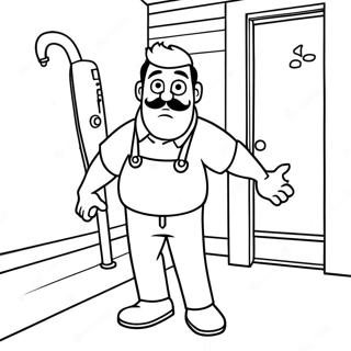 Pagina Para Colorir Do Personagem Do Hello Neighbor 2 Se Escondendo 49595-41382