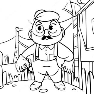 Pagina Para Colorir Do Personagem Do Hello Neighbor 2 Se Escondendo 49595-41384