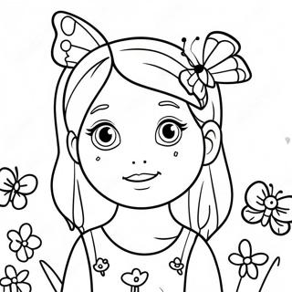 Pagina Para Colorir Da Emily Fofa Com Uma Borboleta 49935-41645