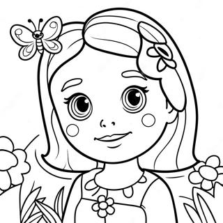 Pagina Para Colorir Da Emily Fofa Com Uma Borboleta 49935-41647