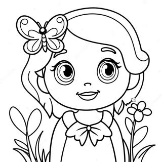 Pagina Para Colorir Da Emily Fofa Com Uma Borboleta 49935-41648