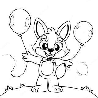 Pagina Para Colorir Do Funtime Foxy Com Baloes 49975-41683