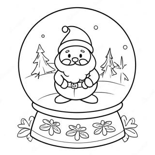 Pagina Para Colorir Do Globo De Neve Magico Com O Papai Noel 5003-4013