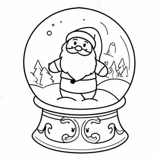 Pagina Para Colorir Do Globo De Neve Magico Com O Papai Noel 5003-4015