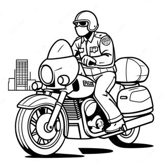 Pagina Para Colorir De Motocicleta Da Policia Em Acao 50085-41765