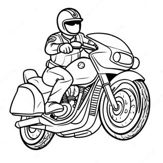 Pagina Para Colorir De Motocicleta Da Policia Em Acao 50085-41767