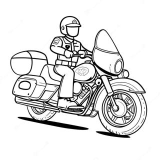 Pagina Para Colorir De Motocicleta Da Policia Em Acao 50085-41768