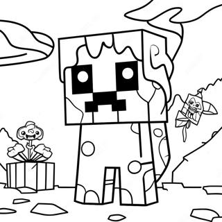 Pagina Para Colorir De Creeper Do Papai Noel Do Minecraft 50115-41809