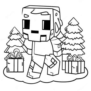 Pagina Para Colorir De Creeper Do Papai Noel Do Minecraft 50115-41812