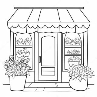 Pagina Para Colorir Da Fachada Fofa Da Floricultura 50125-41797