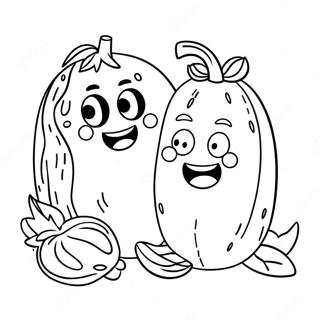 Pagina Para Colorir Do Bob O Tomate E Do Larry O Pepino 5013-4022