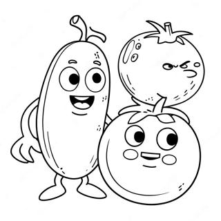 Pagina Para Colorir Do Bob O Tomate E Do Larry O Pepino 5013-4023