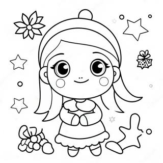 Pagina Para Colorir De Menina De Natal Fofa 50144-41816