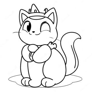 Pagina Para Colorir Da Princesa Peach Gato Aventureira 50175-41854