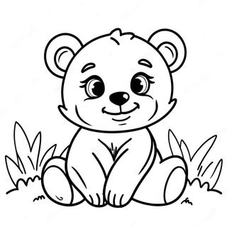 Pagina Para Colorir Do Filhote De Urso Preto Fofo 50185-41841