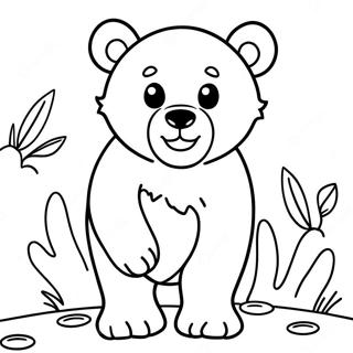 Pagina Para Colorir Do Filhote De Urso Preto Fofo 50185-41842