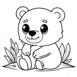 Pagina Para Colorir Do Filhote De Urso Preto Fofo 50185-41844