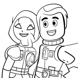 Pagina Para Colorir Da Aventura De Emmet E Wyldstyle 50205-41863