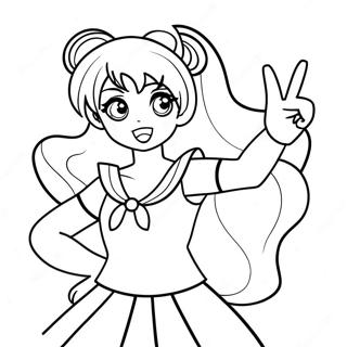 Pagina Para Colorir Sailor Venus Em Acao 50265-41906