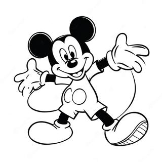 Pagina Para Colorir Mickey Mouse Em Uma Pose Divertida 50295-41941