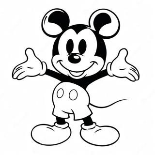 Pagina Para Colorir Mickey Mouse Em Uma Pose Divertida 50295-41942