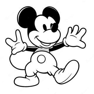 Pagina Para Colorir Mickey Mouse Em Uma Pose Divertida 50295-41943