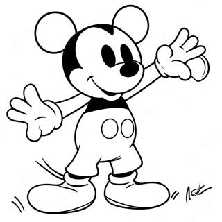 Pagina Para Colorir Mickey Mouse Em Uma Pose Divertida 50295-41944