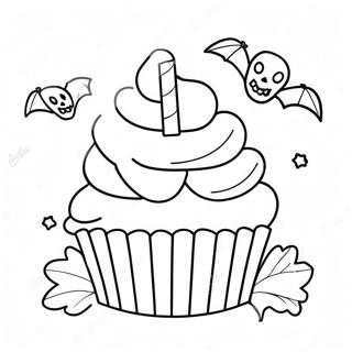 Pagina Para Colorir Cupcake De Halloween Assustador 50315-41954