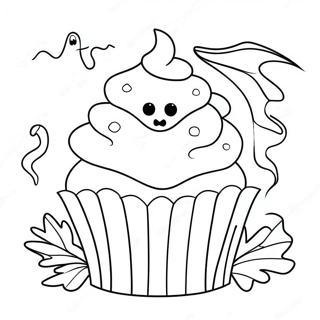 Pagina Para Colorir Cupcake De Halloween Assustador 50315-41955