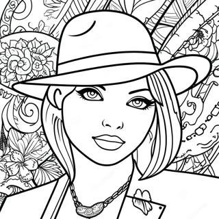 Pagina Para Colorir Garota Gangster Svg 50344-41966